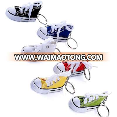 Custom Color/Design/Logo  Printed Mini  Canvas Running Tennis Shoes Keychain Keyring