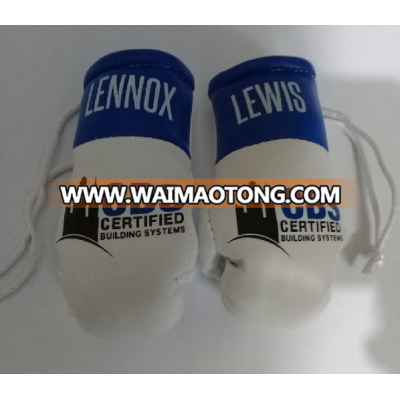 Custom Logo Design  Brand Printed Promotional Mini Boxing Gloves for Car Hanging