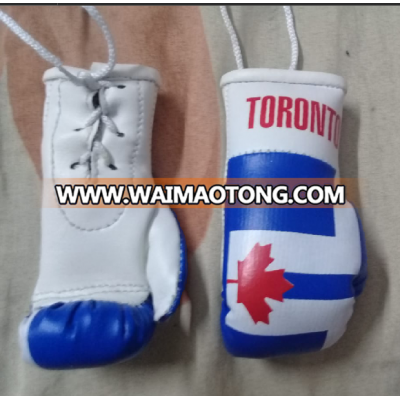 Hi Quality Craftsmanship Custom Flag Design Printed Mini Boxing Gloves for Car