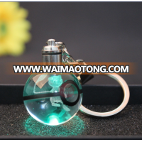 Wholesale Mew 30mm New Design Crystal Pokemon Ball Keychain With Led Light For House Decoration