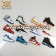 hot sale various styles soft pvc air Jordan mini shoes keychain